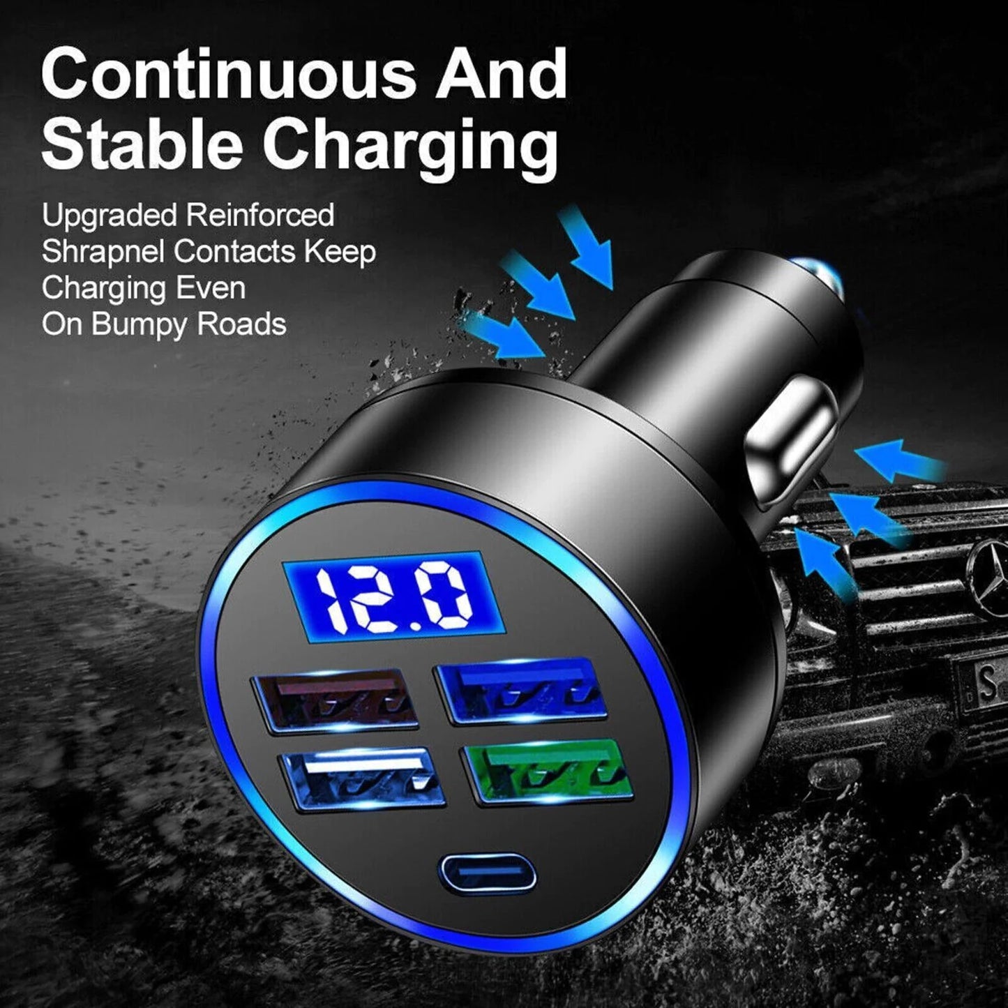 Car Charger Adapter 5 USB Port