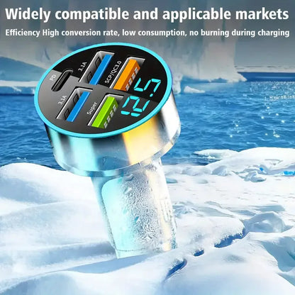 Car Charger Adapter 5 USB Port