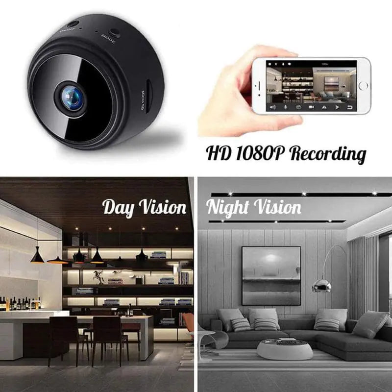 Wireless Smart Security Cam - WiFi Mini Camera 1080P