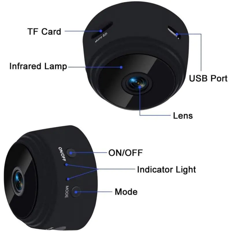 Wireless Smart Security Cam - WiFi Mini Camera 1080P