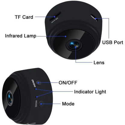 Wireless Smart Security Cam - WiFi Mini Camera 1080P