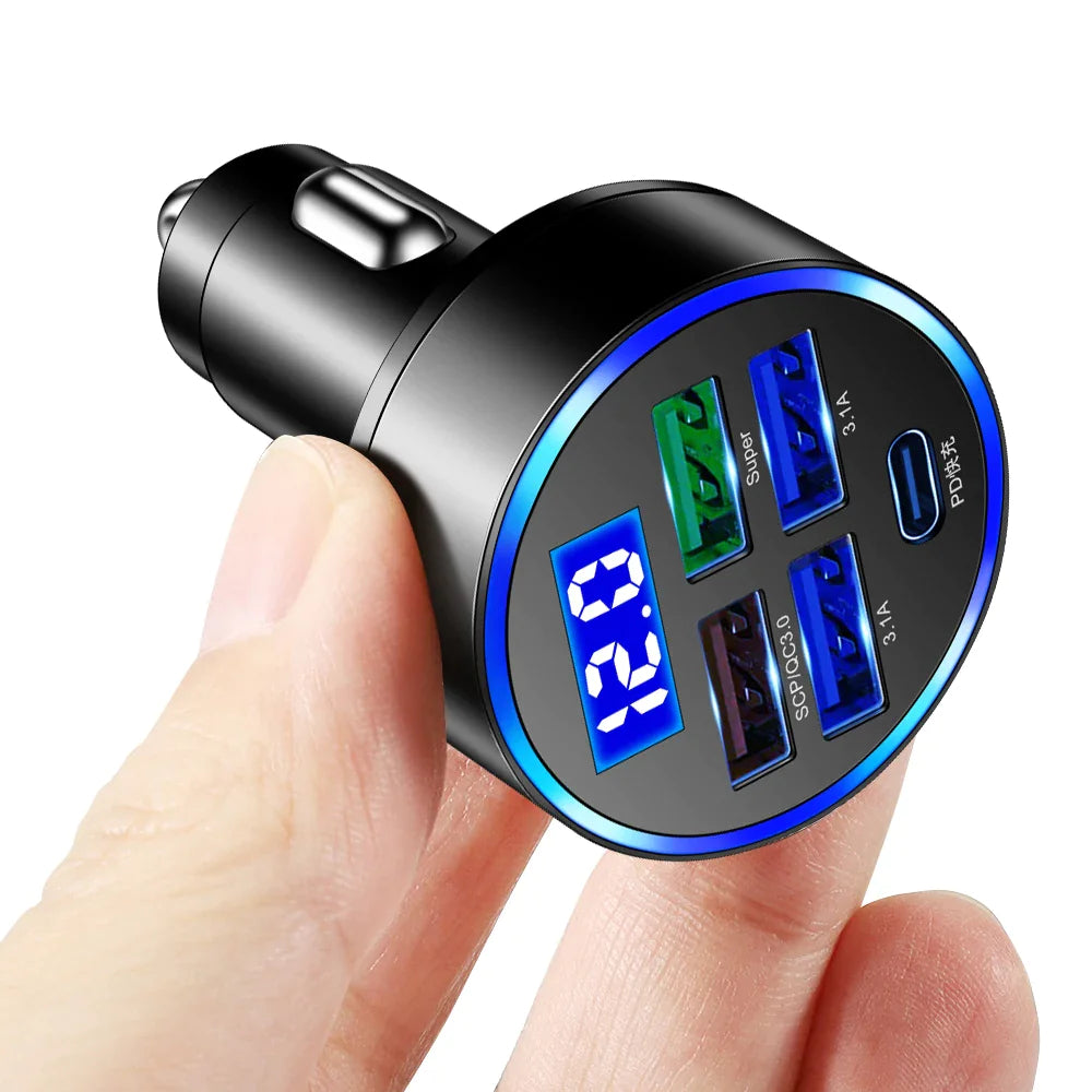 Car Charger Adapter 5 USB Port